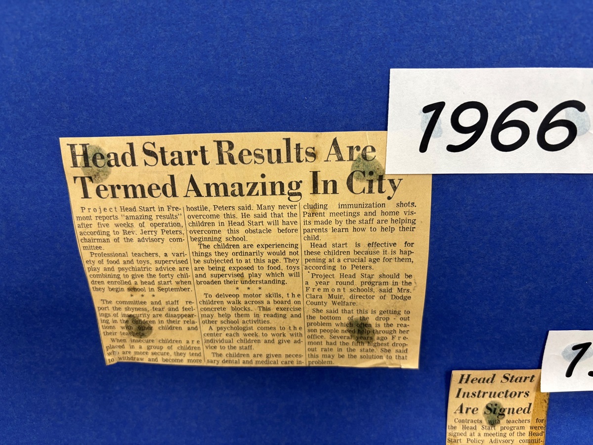 A newspaper clipping about the Dodge County Head Start from 1966