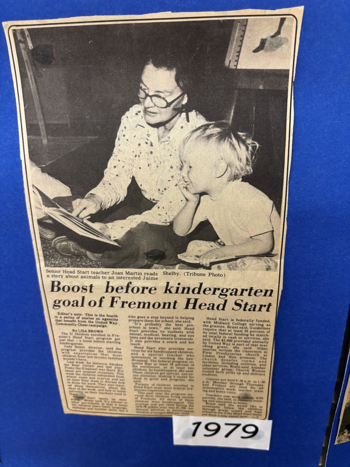 A newspaper clipping about the Dodge County Head Start from 1979