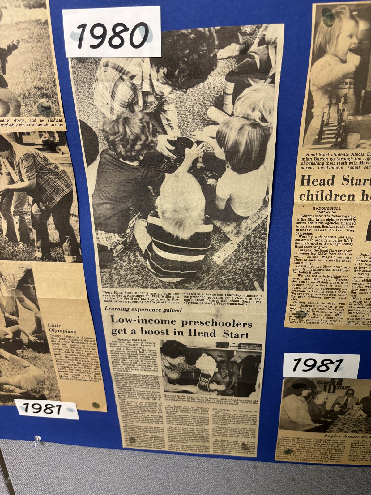 A newspaper clipping about the Dodge County Head Start from 1980