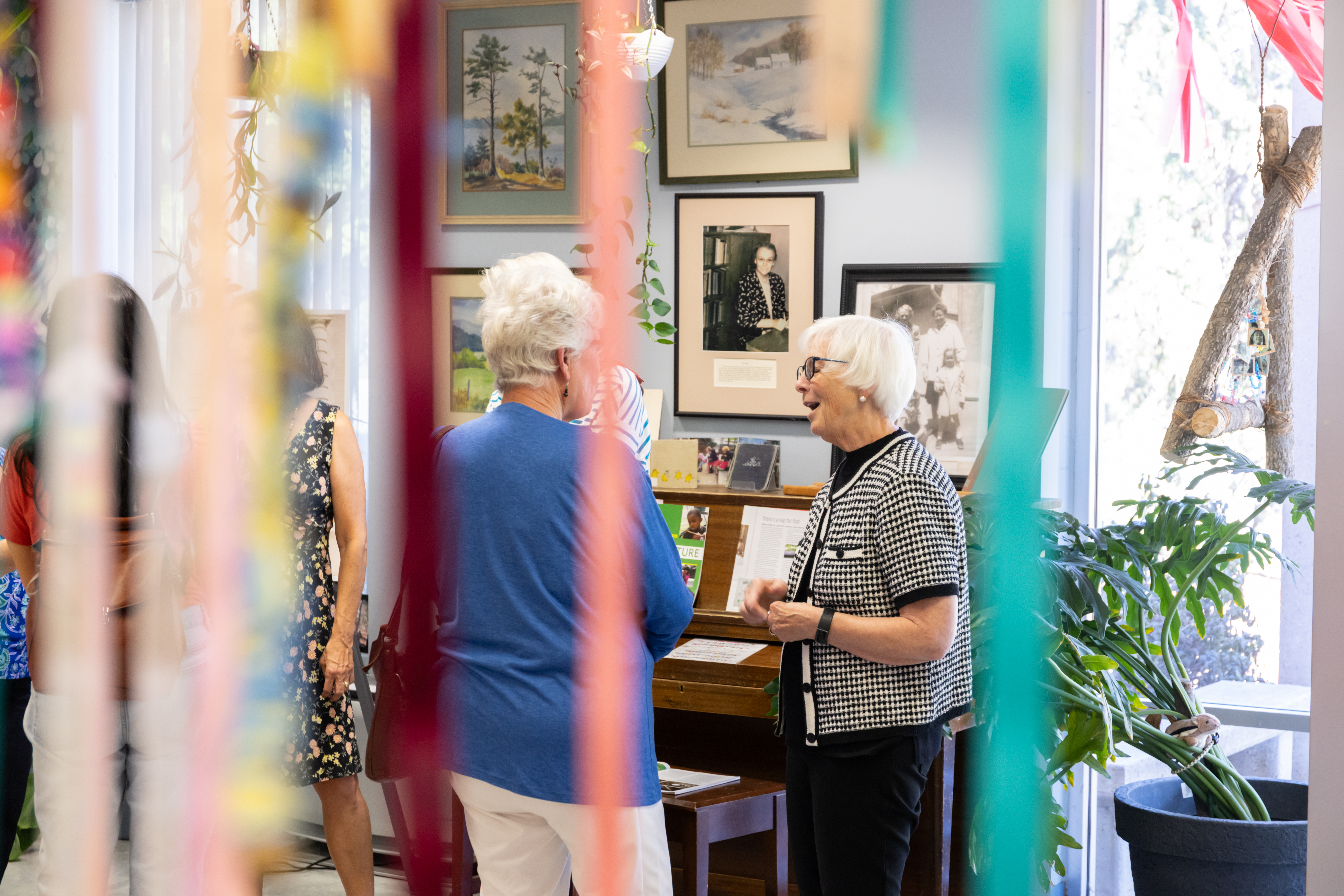 People talking inside the Ruth Staples Child Development Lab at the University of Nebraska-Lincoln