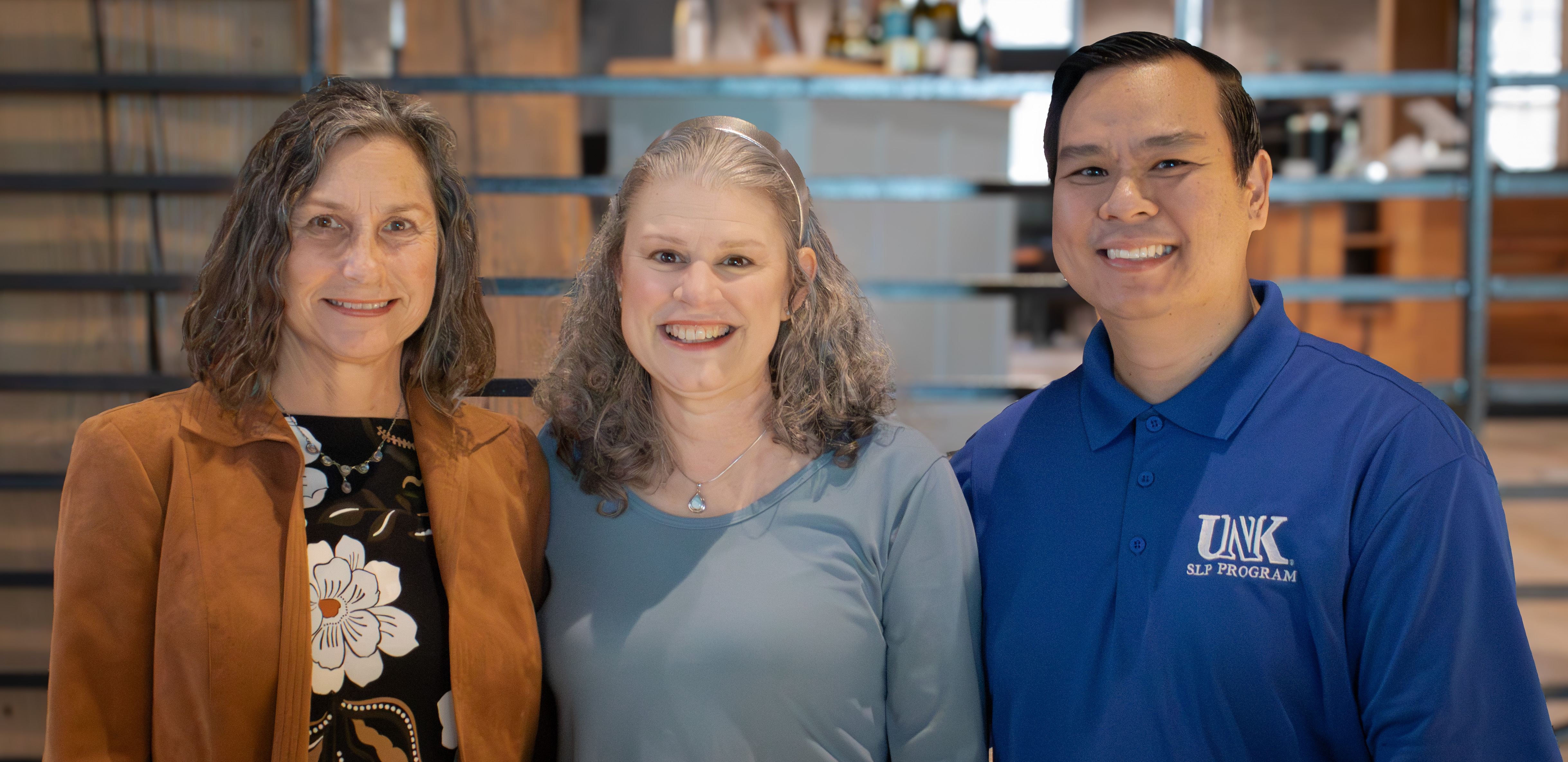 Three Buffett Institute Community Chairs. From left to right: Julia Torquati, University of Nebraska-Lincoln; Debora Wisneski, University of Nebraska at Omaha; and Philip Lai, University of Nebraska at Kearney