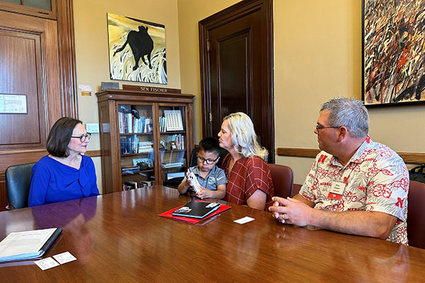 The Gibson family from Wayne, Neb. met with U.S. Sen. Deb Fischer in Washington, D.C. as part of ZERO TO THREEs "Strolling Thunder" event