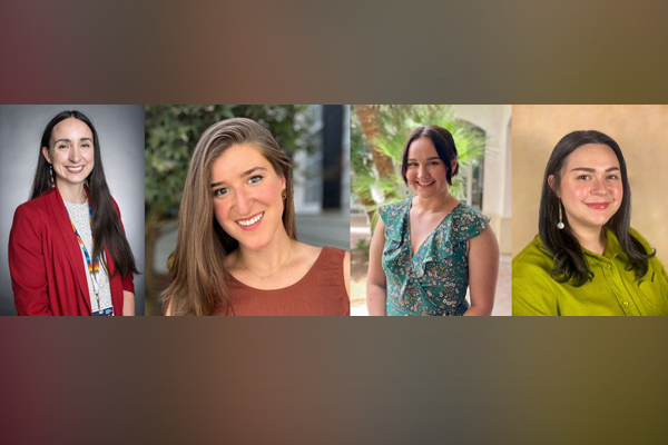 Headshots of four women chosen for a researcher cohort