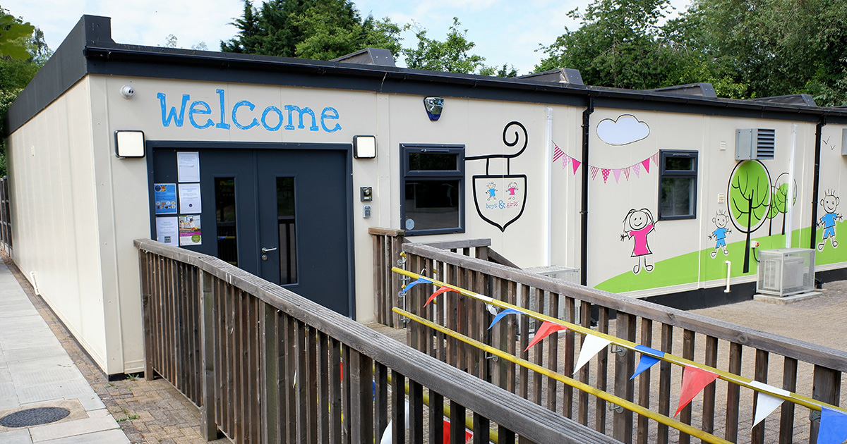 The exterior of a child care program